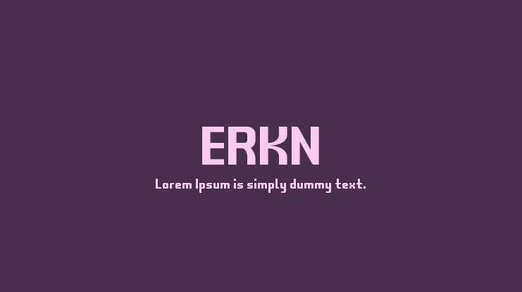 ERKN Font