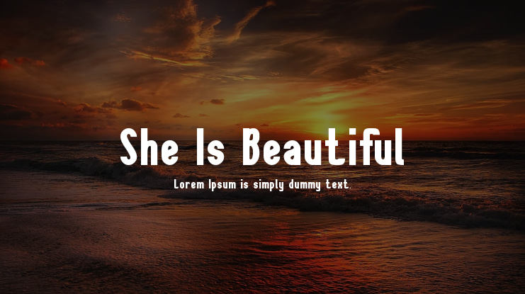 She Is Beautiful Font