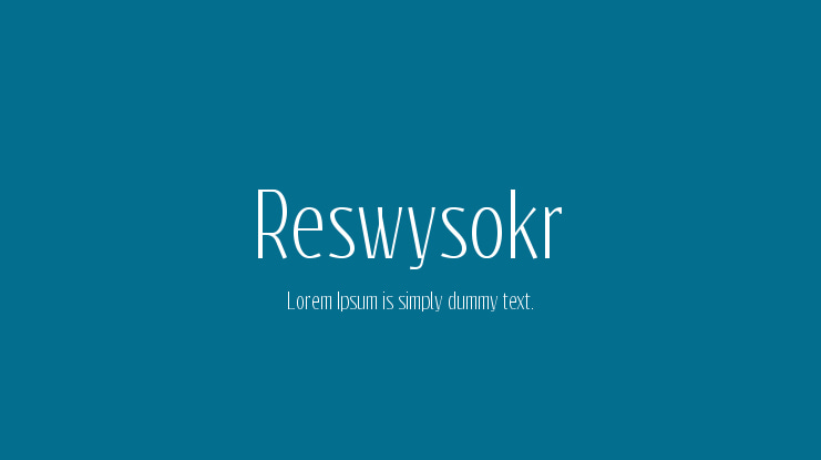 Reswysokr Font