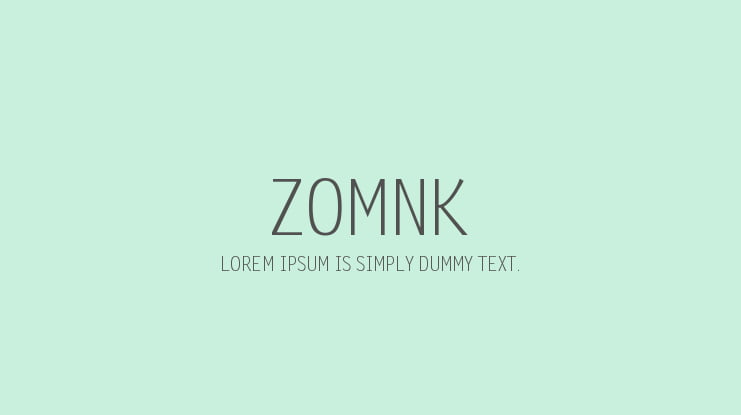 Zomnk Font