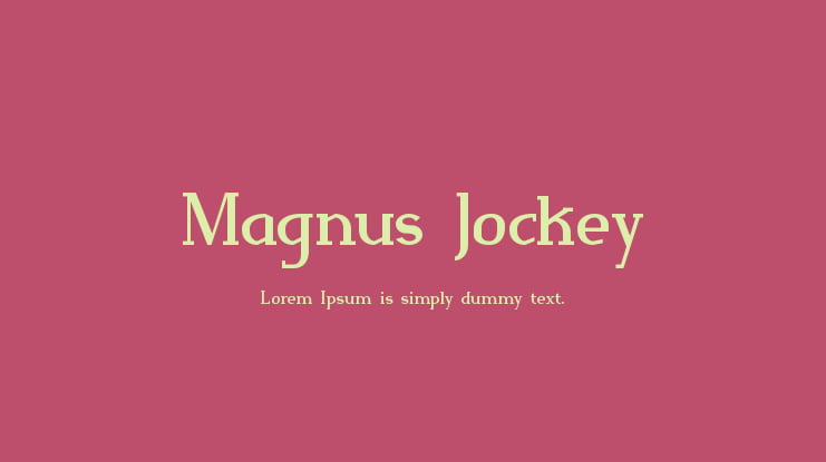 Magnus Jockey Font