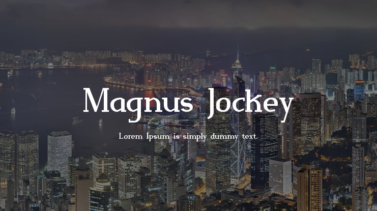 Magnus Jockey Font
