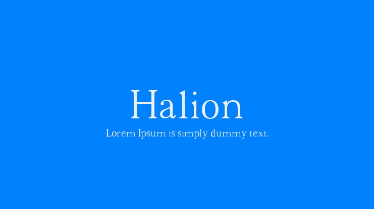 Halion Font