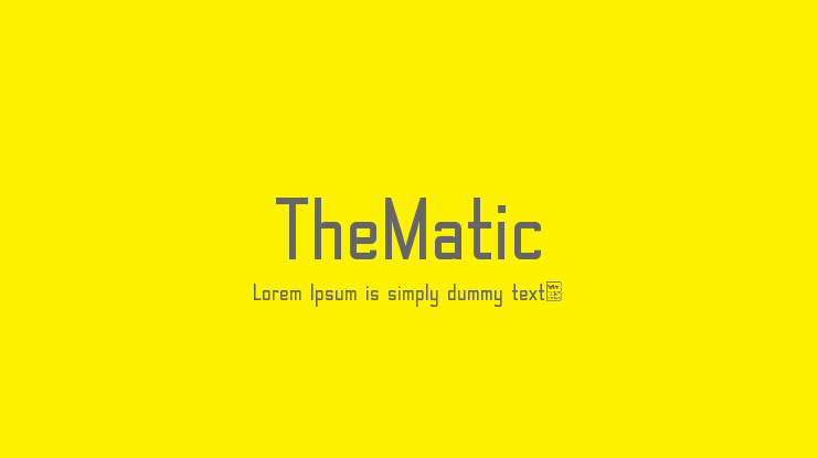 TheMatic Font Family