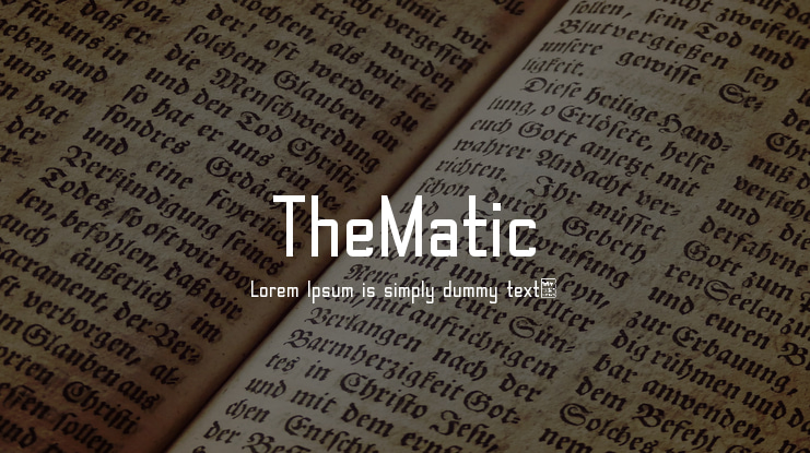 TheMatic Font Family