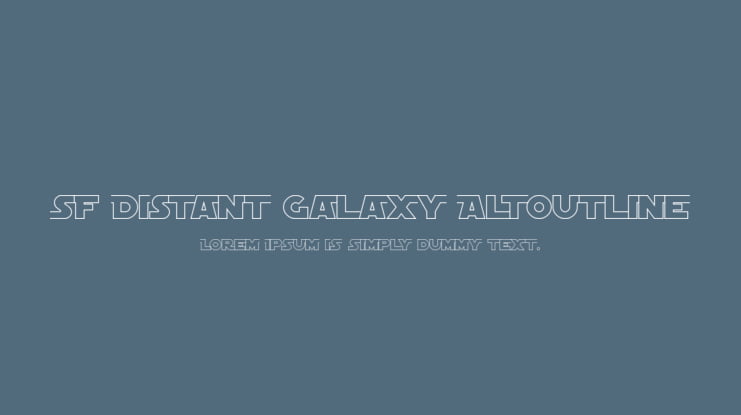 SF Distant Galaxy AltOutline Font Family