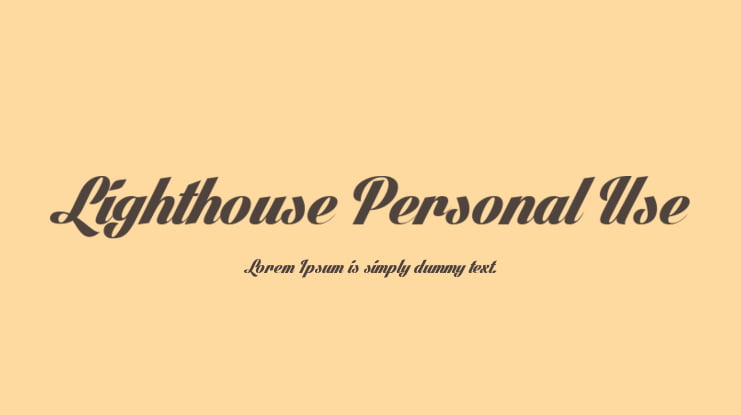 Lighthouse Personal Use Font