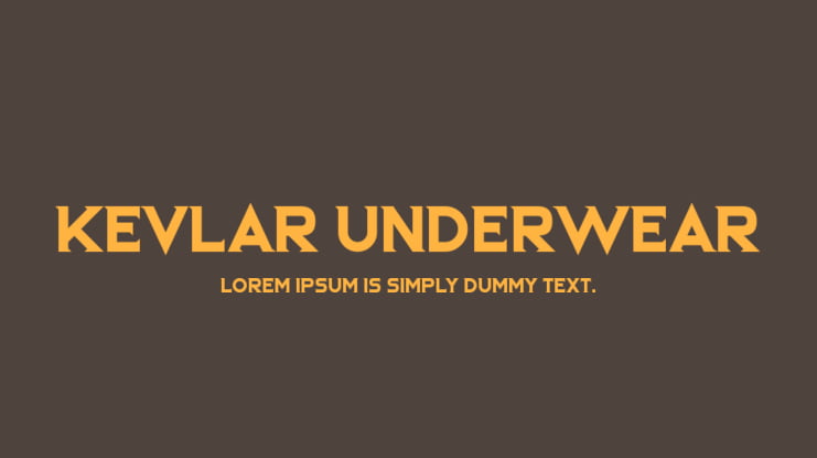Kevlar Underwear Font