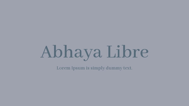 Abhaya Libre Font Family