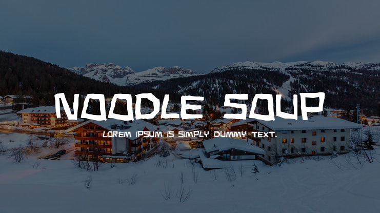 Noodle Soup Font
