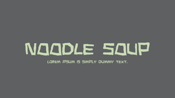 Noodle Soup Font