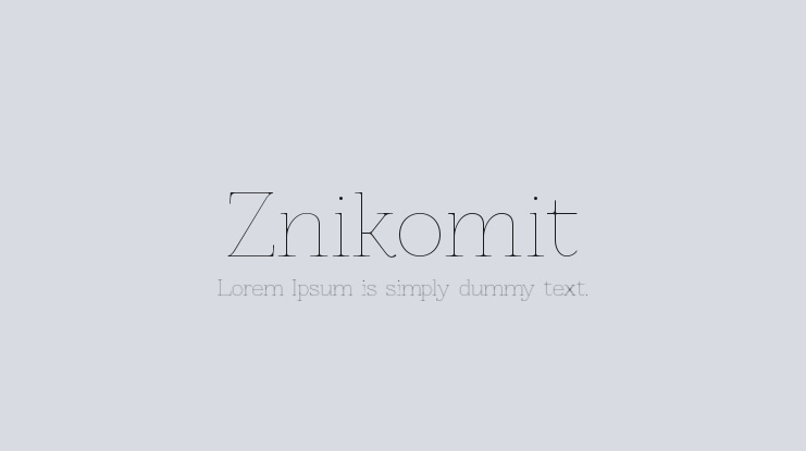 Znikomit Font