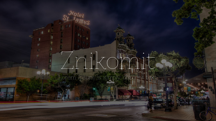 Znikomit Font
