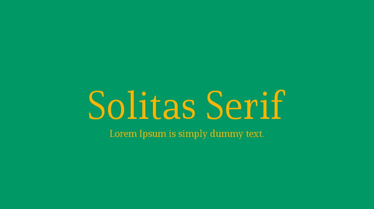 Solitas Serif Font