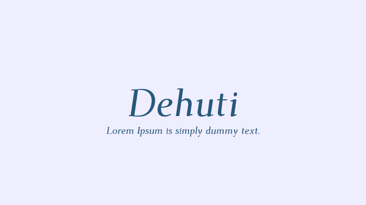 Dehuti Font Family