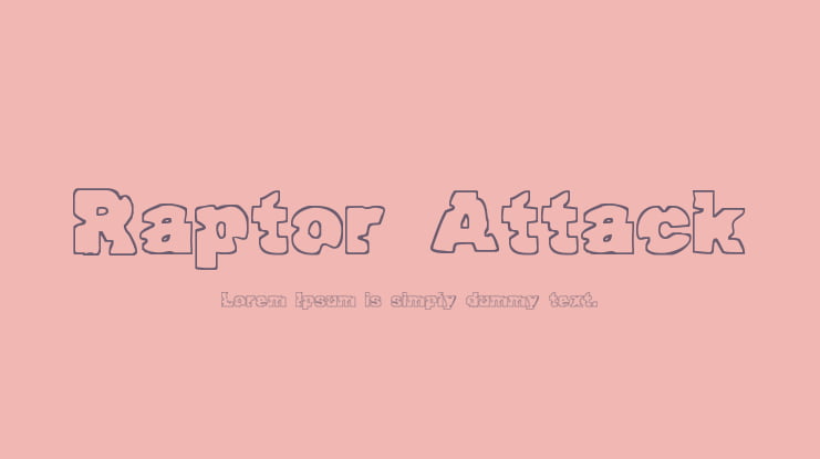Raptor Attack Font