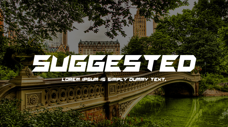 Suggested Font Family