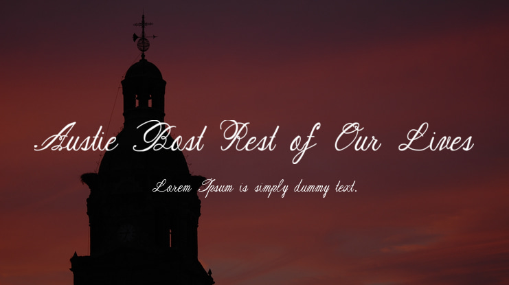 Austie Bost Rest of Our Lives Font