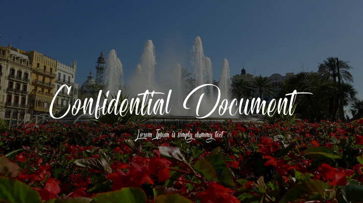 Confidential Document Font