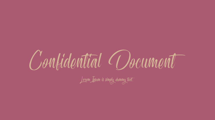 Confidential Document Font