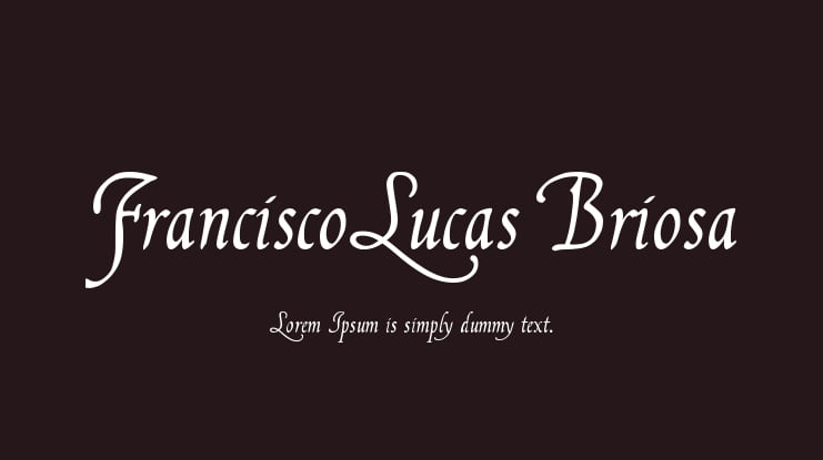 FranciscoLucas Briosa Font Family