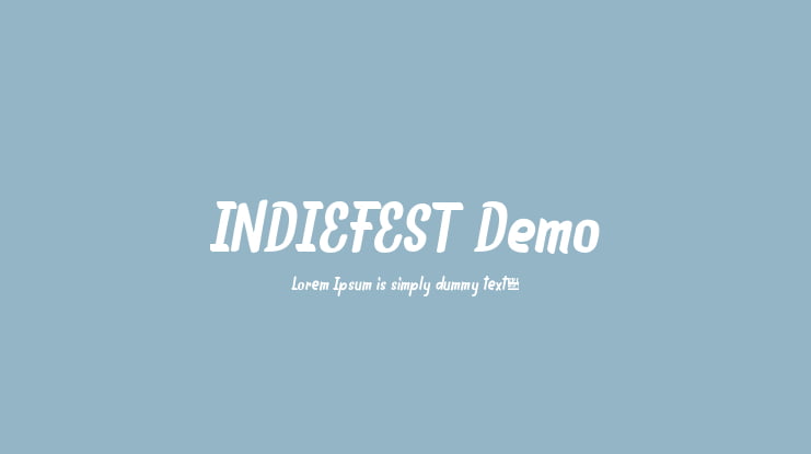 INDIEFEST Demo Font