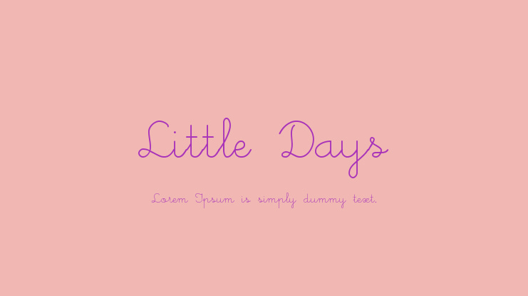 Little Days Font