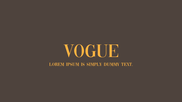 Vogue Font