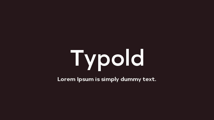 Typold Font Family