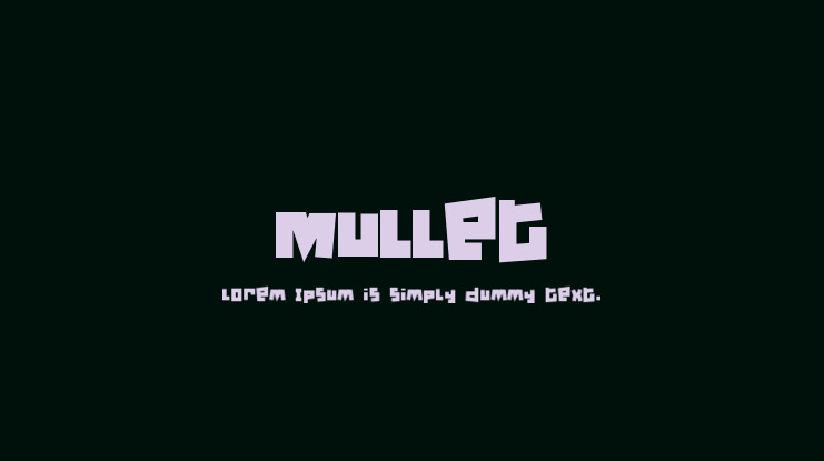 Mullet Font