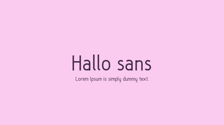 Hallo sans Font Family