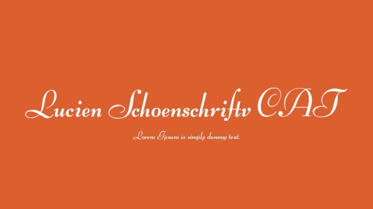Lucien Schoenschriftv CAT Font