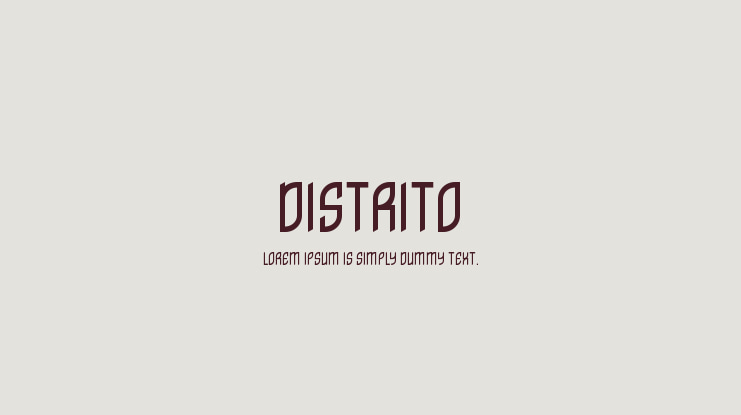 Distrito Font