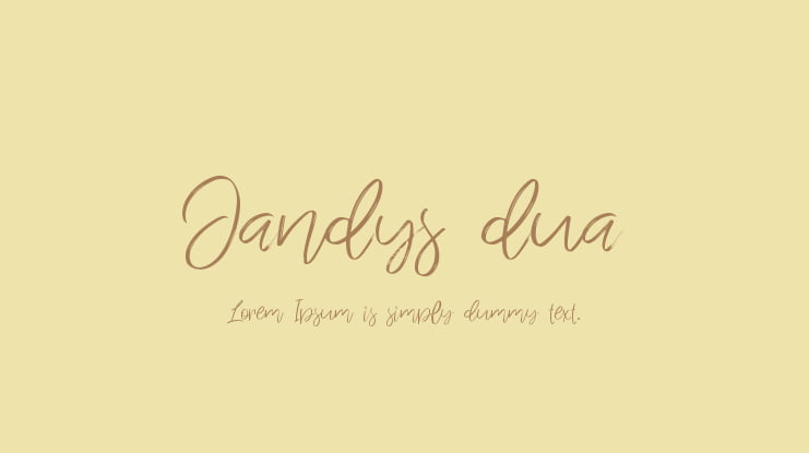 Jandys dua Font Family