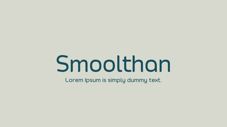 Smoolthan Font Family