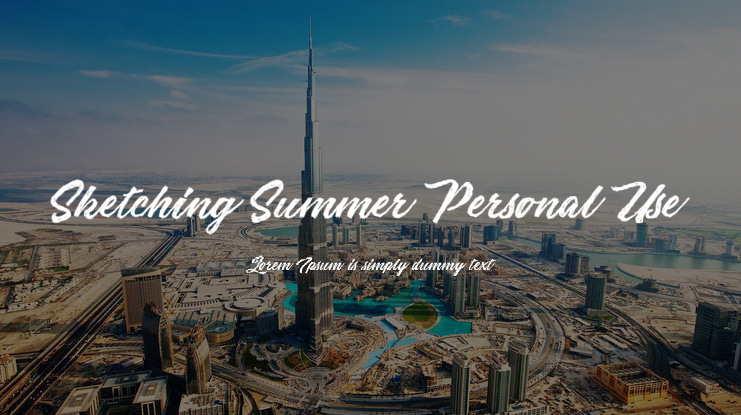 Sketching Summer Personal Use Font