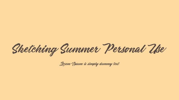 Sketching Summer Personal Use Font