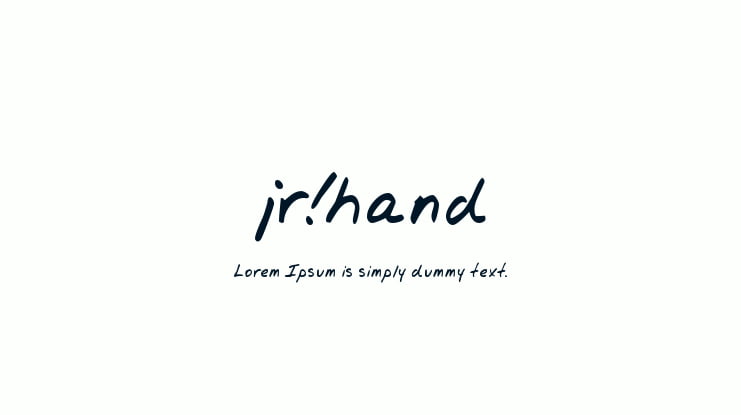 jr!hand Font