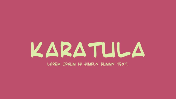 Karatula Font Family