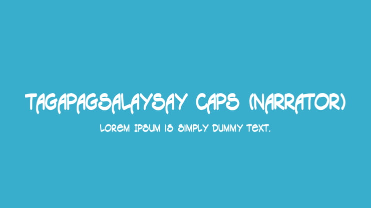 Tagapagsalaysay Caps (Narrator) Font Family