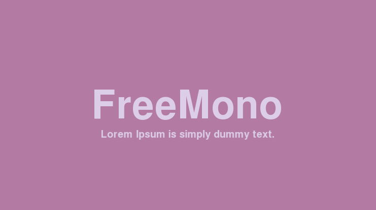FreeMono Font Family