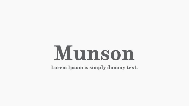 Munson Font Family