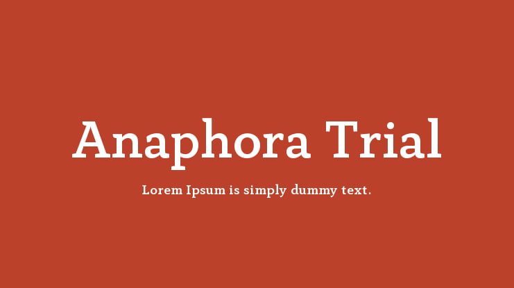 Anaphora Trial Font Family
