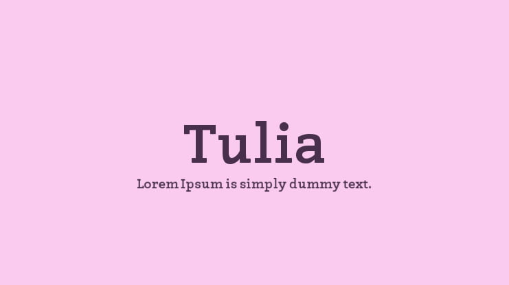 Tulia Font Family