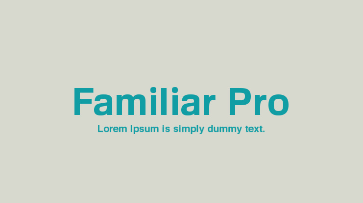 Familiar Pro Font