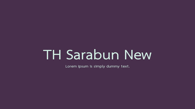 TH Sarabun New Font Family