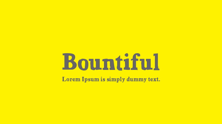 Bountiful Font