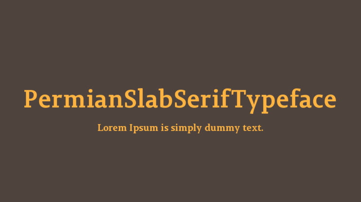 PermianSlabSerifTypeface Font Family