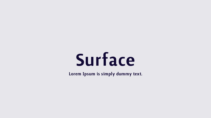 Surface Font