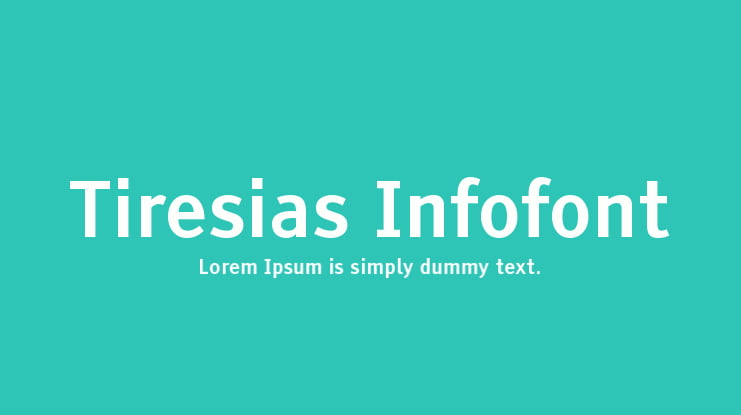 Tiresias Infofont Font Family